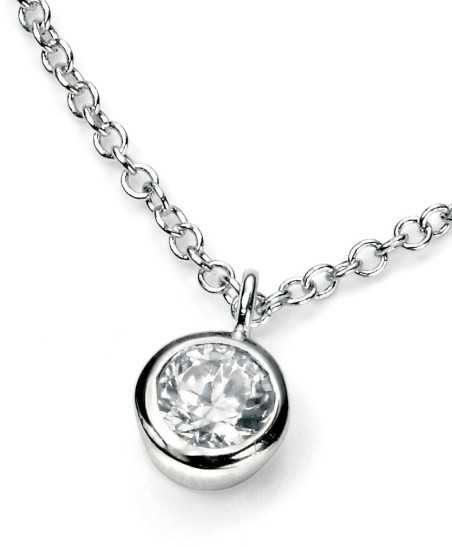 Collier tendance zirconium en argent 925