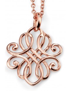 Mon-bijou - D3743 - Collier tendance plaqué Or rose en argent 925/1000