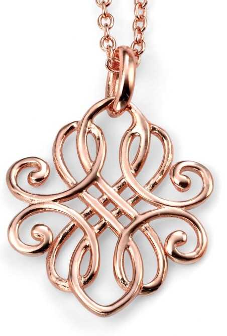 Mon-bijou - D3743 - Collier tendance plaqué Or rose en argent 925/1000