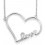 Mon-bijou - D3755 - Collier coeur Love en argent 925/1000