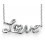 Collier Love plaqué rhodium en argent 925