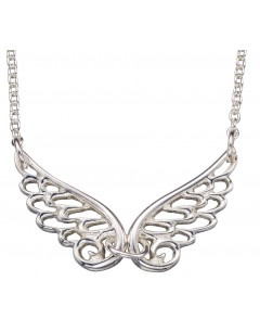 Mon-bijou - D3860 - Collier tendance ailes ange plaqué rhodium en argent 925/1000