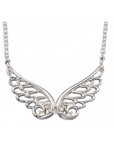 Collier tendance ailes ange en argent 925