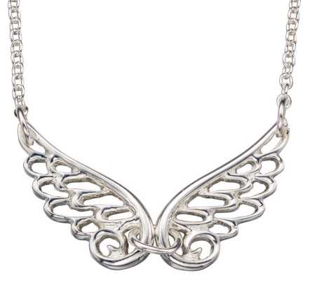 Collier tendance ailes ange en argent 925