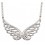 Mon-bijou - D3860 - Collier tendance ailes ange plaqué rhodium en argent 925/1000