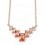 Collier tendance plaqué Or rose et zirconium champagne en argent 925