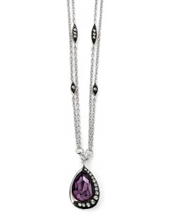  Mon-bijou - D3927 - Collier tendance améthyste cristal de Swarovski en argent 925/1000