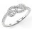 Bague tendance infini zirconium en argent 925