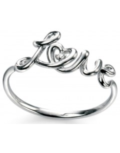 Mon-bijou - D3341 - Bague tendance love en argent 925/1000