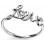 Bague tendance love en argent 925