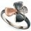 Bague fleur tendance plaqué Or rose et zirconium en argent 925