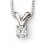 Collier diamant solitaire en Or blanc 375