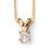 Collier diamant solitaire en Or 375