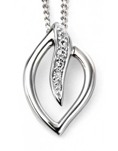 Collier diamant en Or blanc 375