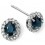 Boucle d'oreille saphir et diamant en or blanc 375