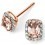 Boucle d'oreille morganite et diamant en or rose 375