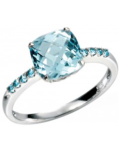 Bague Topaze bleu en or 375/1000 carat