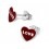 Boucle d'oreille Love en argent 925