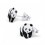 Boucle d'oreille Panda en argent 925