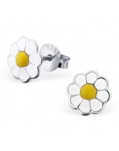 Mon-bijou - H17356 - Boucle d'oreille fleur en argent 925/1000