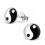 Mon-bijou - H19778 - Boucle d'oreille yin and yang en argent 925/1000