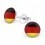 Mon-bijou - H24435 - Boucle d'oreille aux couleurs d'Allemagne en argent 925/1000
