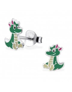 Mon-bijou - H26499 - Boucle d'oreille jolie dragon en argent 925/1000