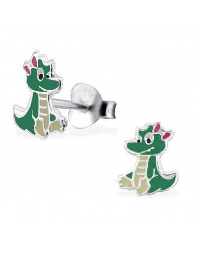 Boucle d'oreille jolie dragon en argent 925