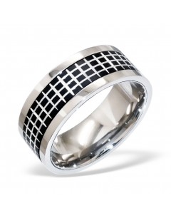 Mon-bijou - H5098 - Bague classe en acier inoxydable