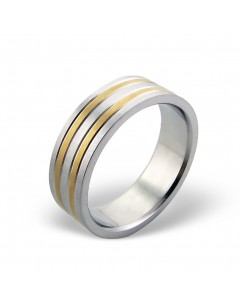 Mon-bijou - H16680 - Bague classe en acier inoxydable