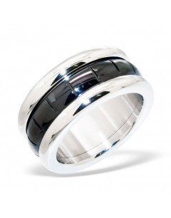 Mon-bijou - H6203 - Bague classe en acier inoxydable