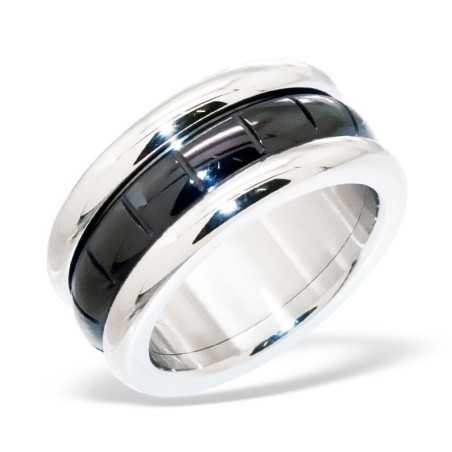 Mon-bijou - H6203 - Bague classe en acier inoxydable