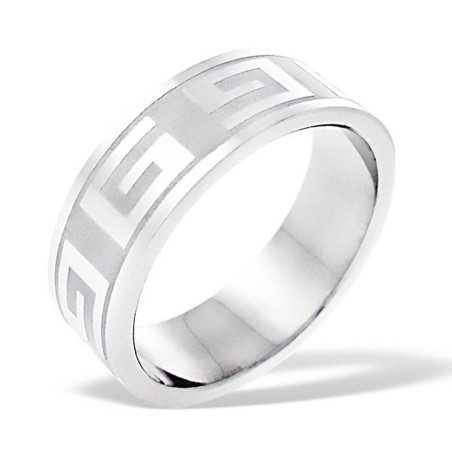 Mon-bijou - H256 - Bague classe en acier inoxydable