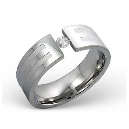 Mon-bijou - H188 - Bague chic en acier inoxydable