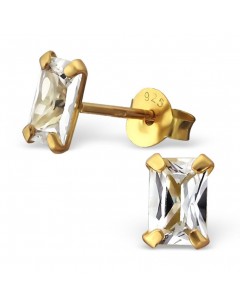 Mon-bijou - H17038 - Boucle d'oreille doré en argent 925/1000