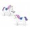 Boucle d'oreille licorne en argent 925