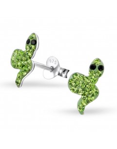 Mon-bijou - H22277 - Boucle d'oreille serpent en argent 925/1000