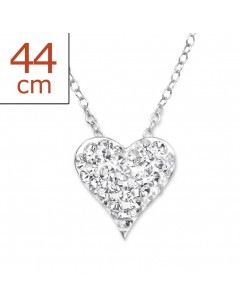 Mon-bijou - H28079b - Collier coeur en argent 925/1000