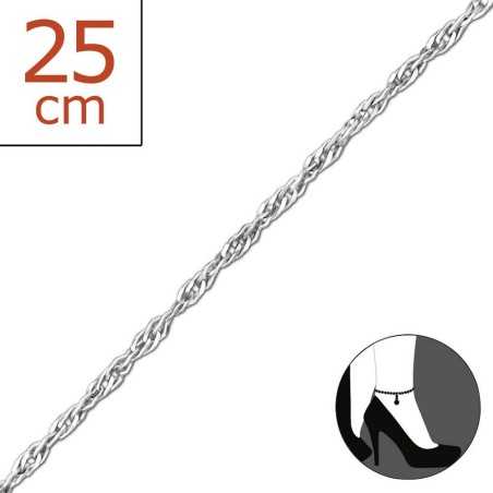 Mon-bijou - H209z - Chaîne cheville charmes en argent 925/1000