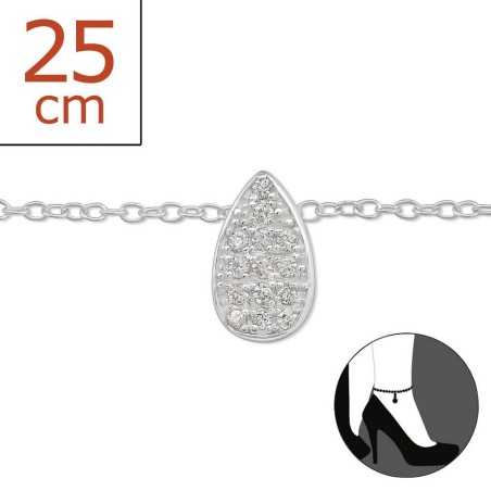 Chaîne cheville en argent 925