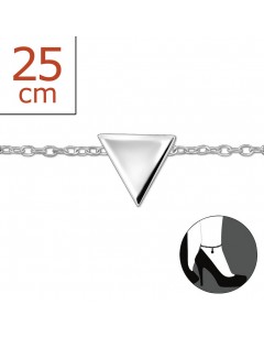 Mon-bijou - H2542z - Chaîne cheville triangle en argent 925/1000