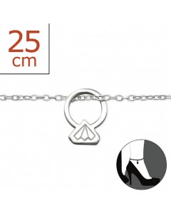 Mon-bijou - H7264z - Chaîne cheville en argent 925/1000