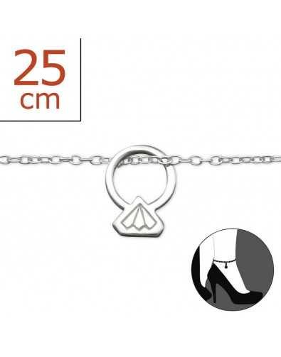 Chaîne cheville en argent 925