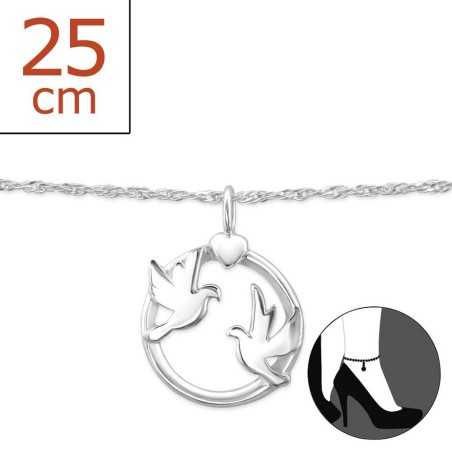 Mon-bijou - H7894z - Chaîne cheville en argent 925/1000