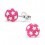 Mon-bijou - H21976 - Boucle d'oreille rose étoile en argent 925/1000