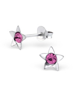 Mon-bijou - H3902 - Boucle d'oreille étoile en argent 925/1000