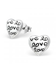 Superbe-Boucle d'oreille love en argent