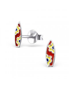 Boucle d'oreille planche de surf en argent