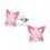 Boucle d'oreille papillon rose clair en argent 925