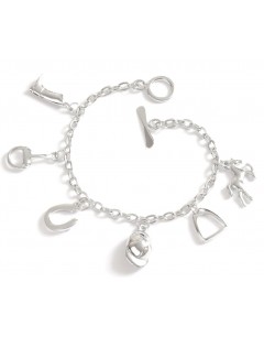 Mon-bijou - D1201c - Bracelet passion équitation en acier inoxydable